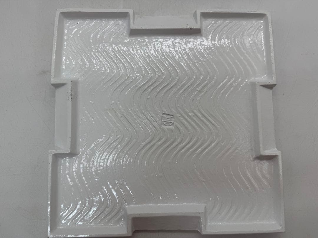 坂田甚内作　金銀彩角皿　ペア　送料込み250611