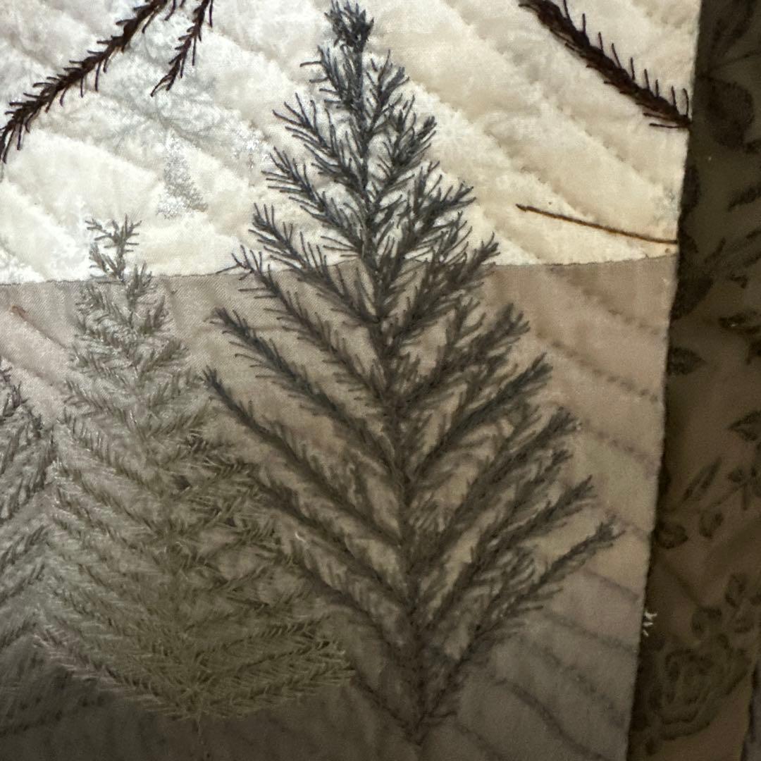 ハンドメイドパッチワークキルト、木のタペストリー