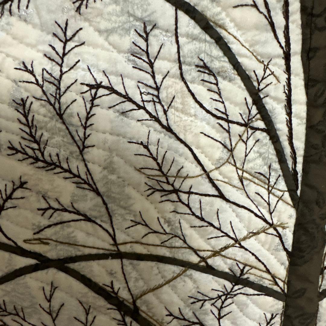 ハンドメイドパッチワークキルト、木のタペストリー