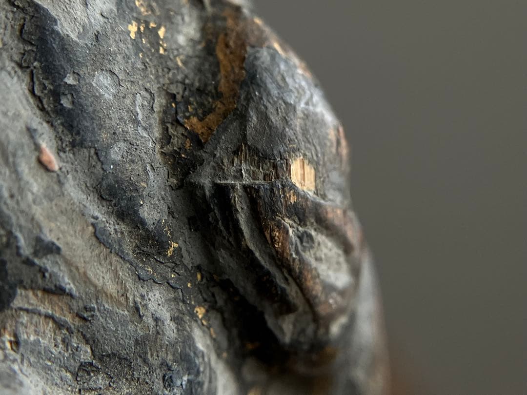 【静寂 古い木彫地蔵菩薩立像 約12㎝ 江戸初期〜中期頃】骨董仏像古美術民間信仰