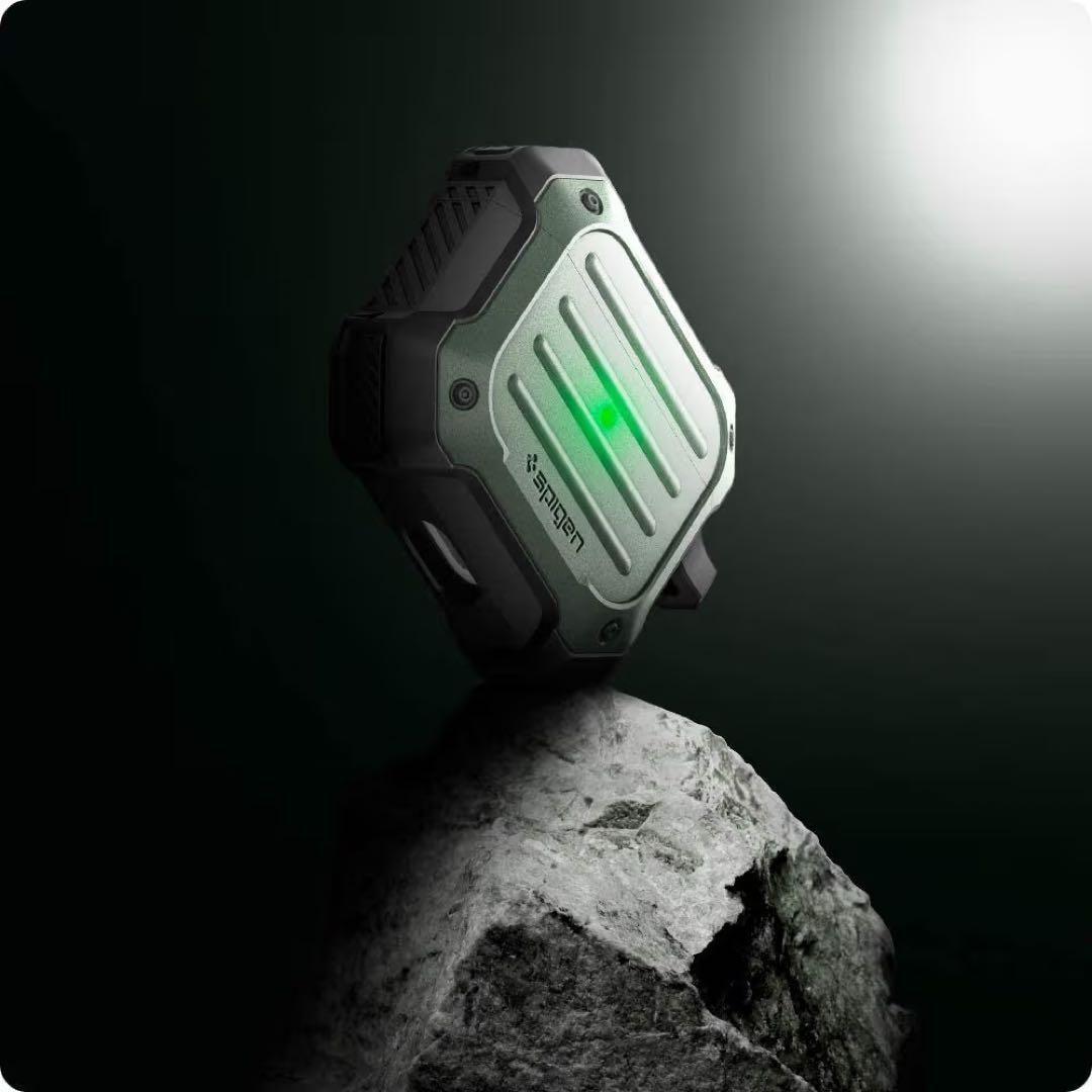 AirPods3 ケース 第3世代 ケース カラビナ付き(ミリタリー・グリーン)