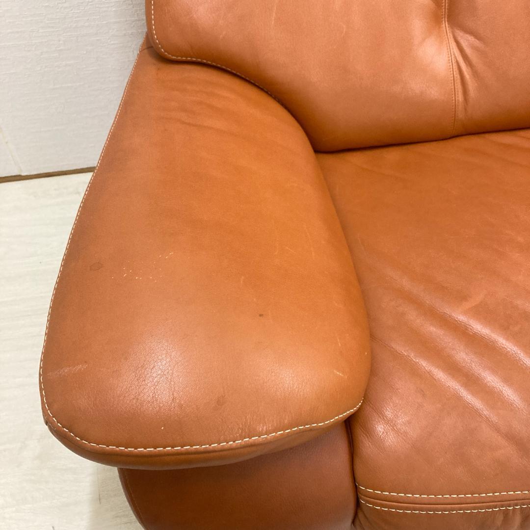 【カリモク】革製　３人掛けソファ　3Pソファ　ZT73