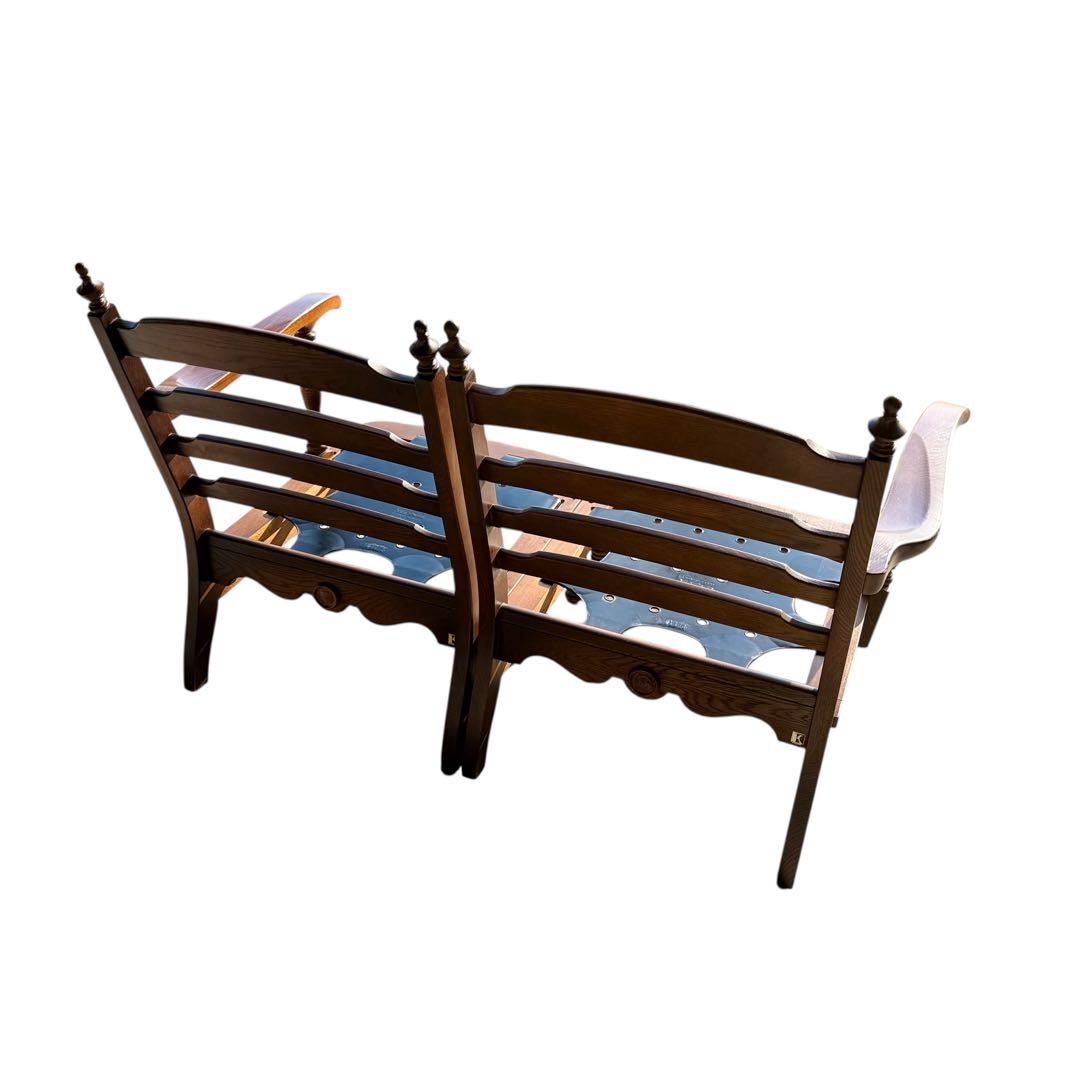 KZ028 飛騨産業　穂高　セパレート　キツツキ　木枠のみ　2Pソファ　2人掛け