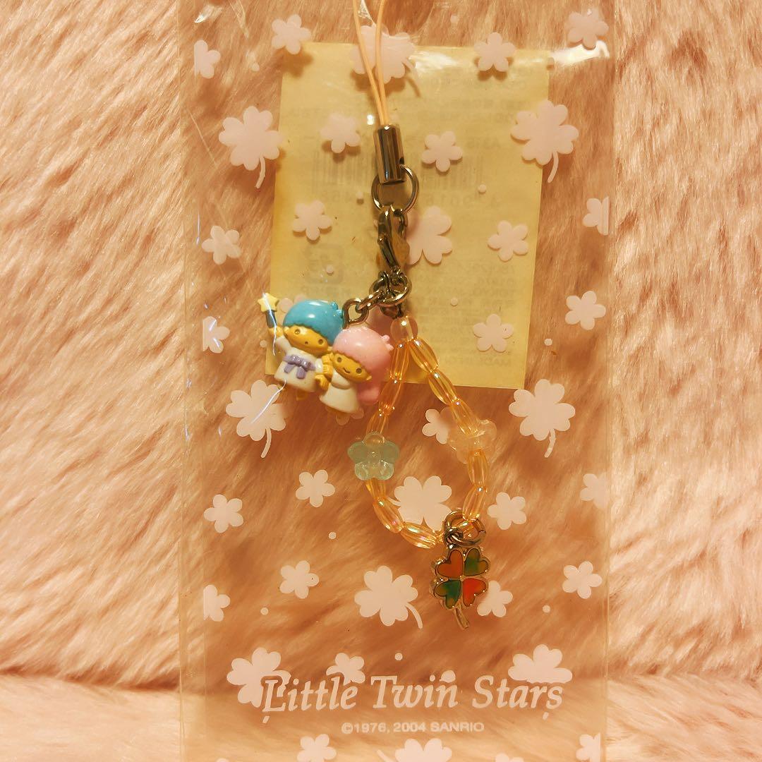 希少レア　キキララ　ストラップ　クローバー　2004年製　サンリオ　平成レトロ