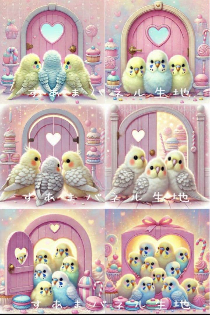 インコちゃんデザイン パネルサンプル ❀ハンドメイド❀ 予約ページ　1