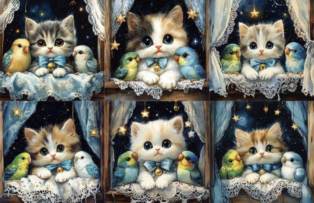 インコちゃんデザイン パネルサンプル ❀ハンドメイド❀ 予約ページ　1