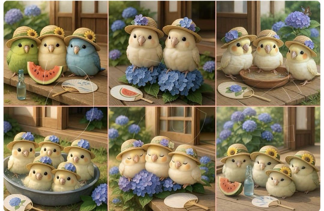 インコちゃんデザイン パネルサンプル ❀ハンドメイド❀ 予約ページ　1