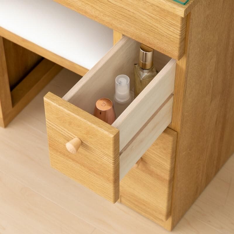 ISK DR PA3　ドレッサー　ナチュラル　チェア付　＊コスメ　メイク