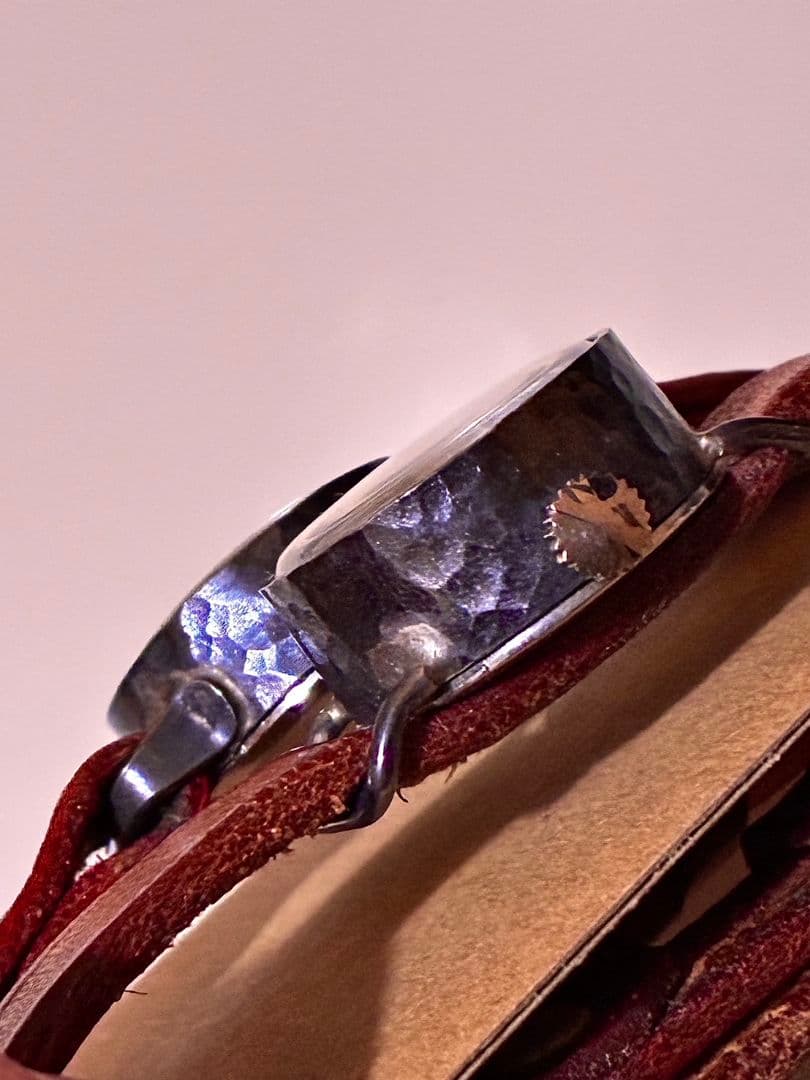 アンティーク腕時計 ハンドメイド 一点物 本革 レザー ブラウン 茶 ペア 美品