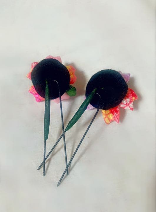 つまみ細工　ピンクの髪飾り　5点セット
