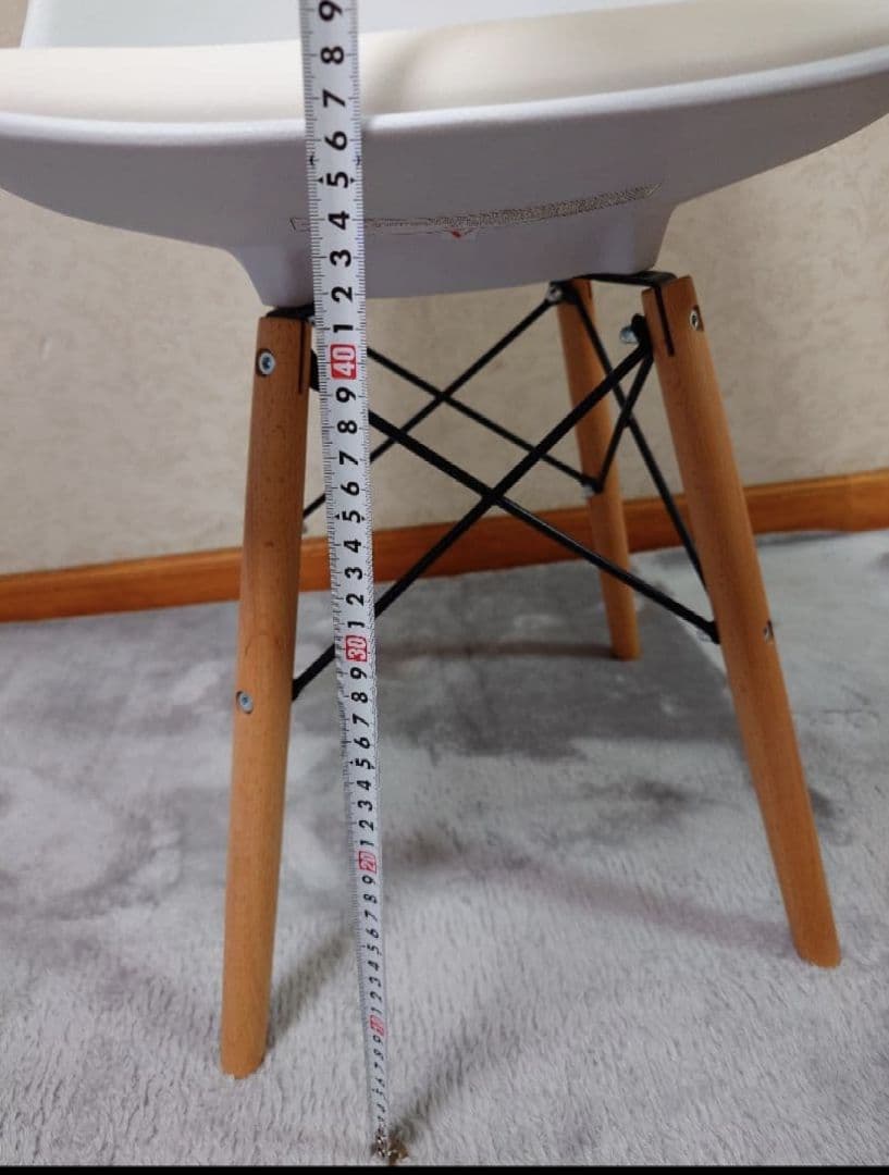 イームズ風シェルチェア2脚組 北欧風　リビングチェア　ダイニングチェア木製脚