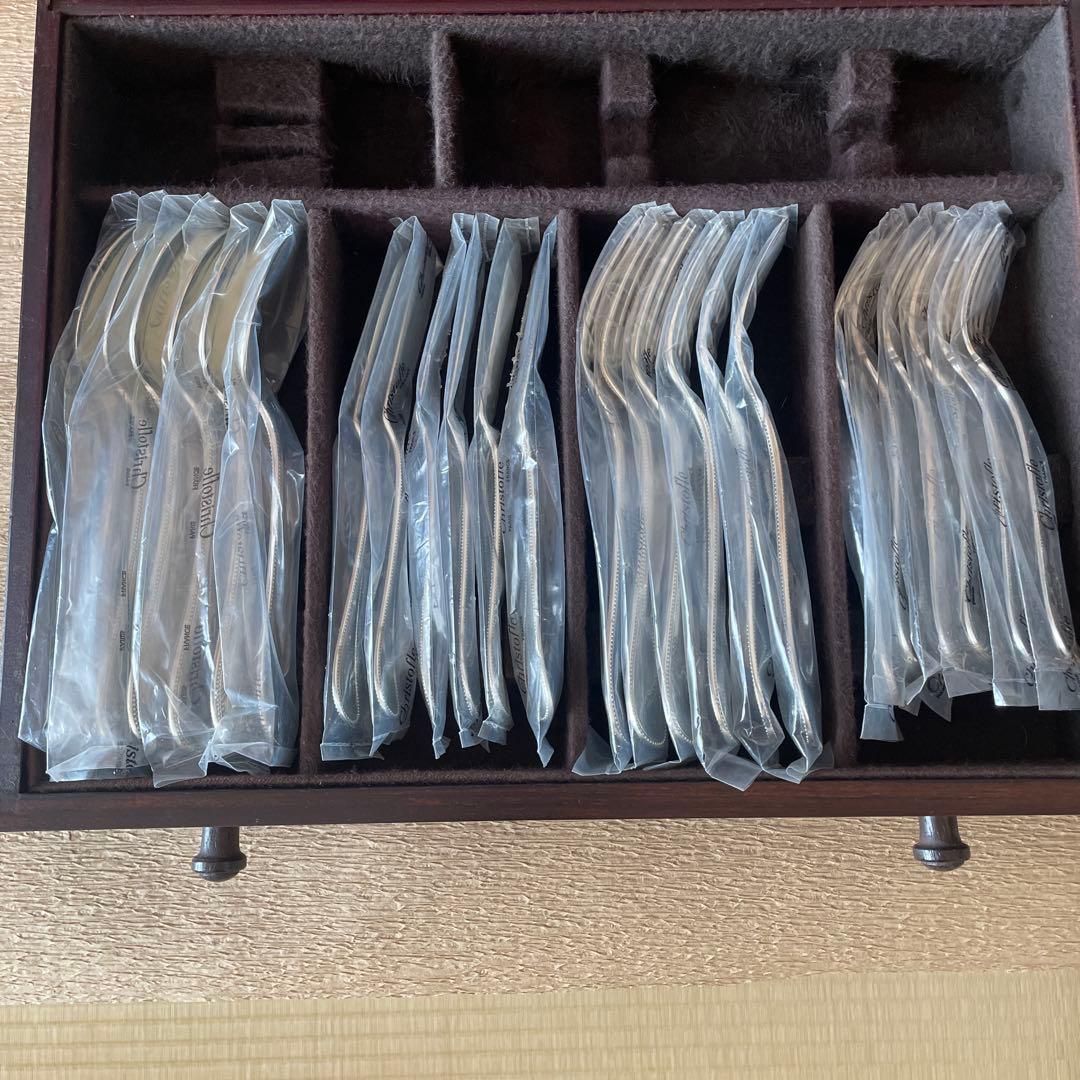 Christofle カトラリー　4段引出しセット　ミモザ