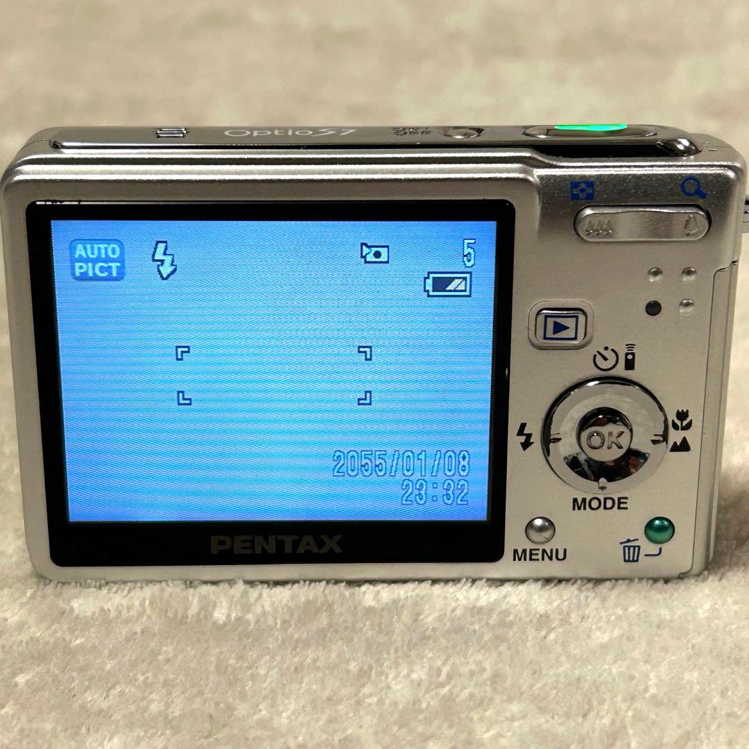 【美品 動作確認済 付属品完品】PENTAX ペンタックス OptioS7 Sv