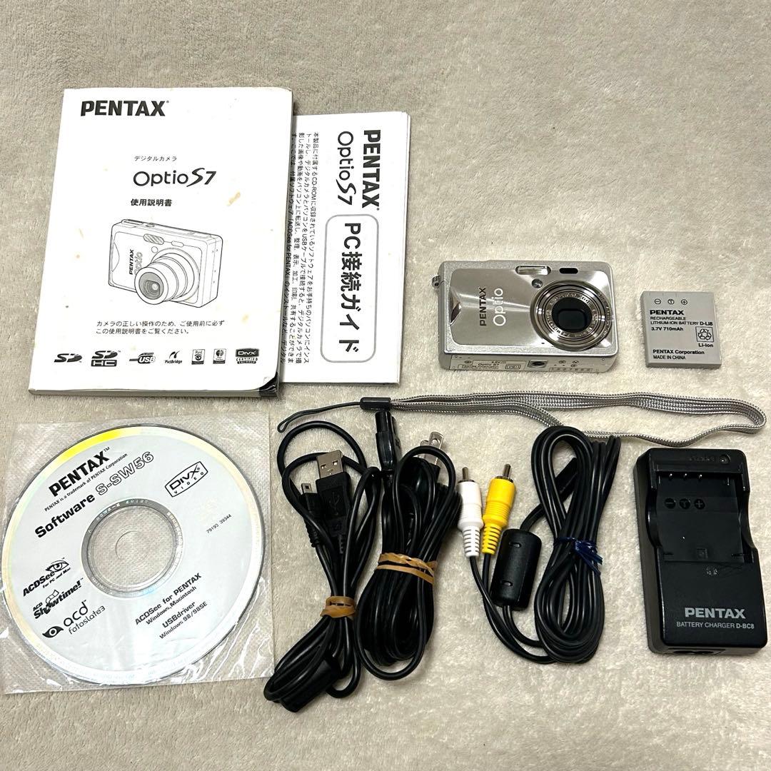 【美品 動作確認済 付属品完品】PENTAX ペンタックス OptioS7 Sv