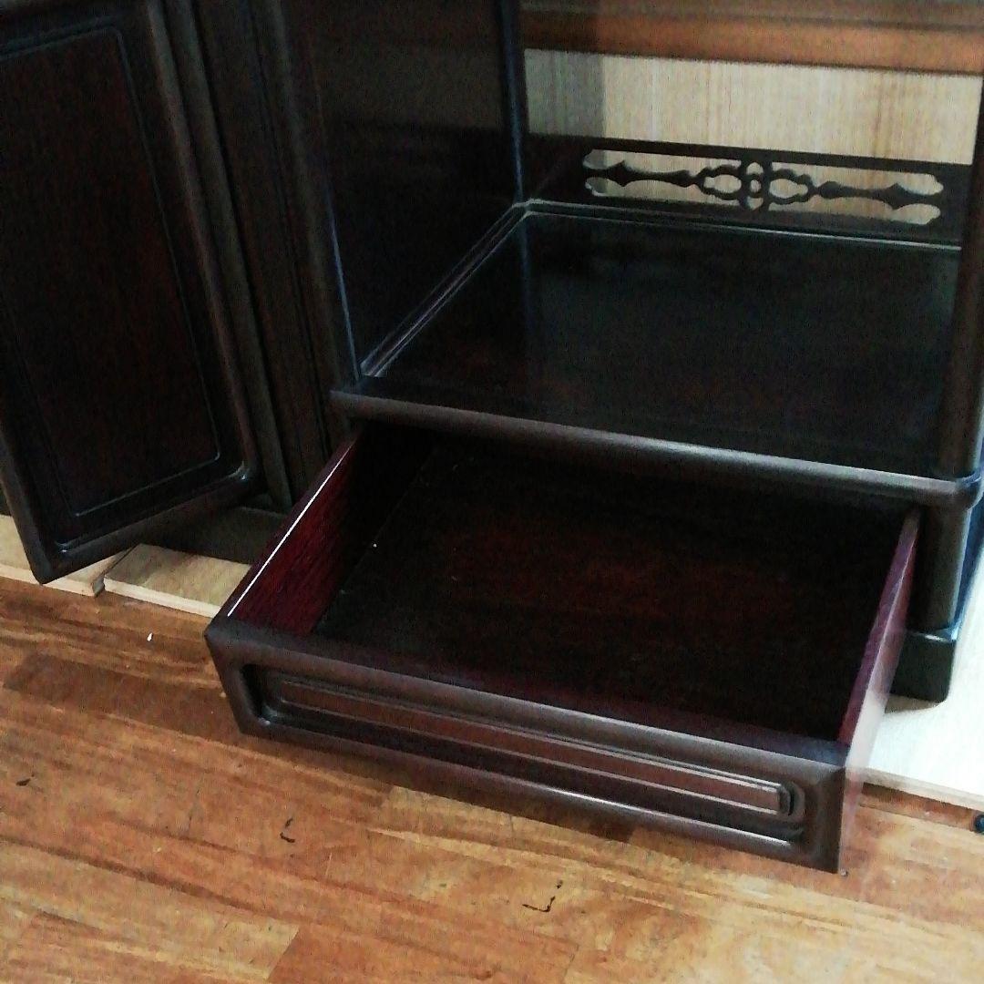 和風アンティーク　唐木　飾り棚　茶箪笥