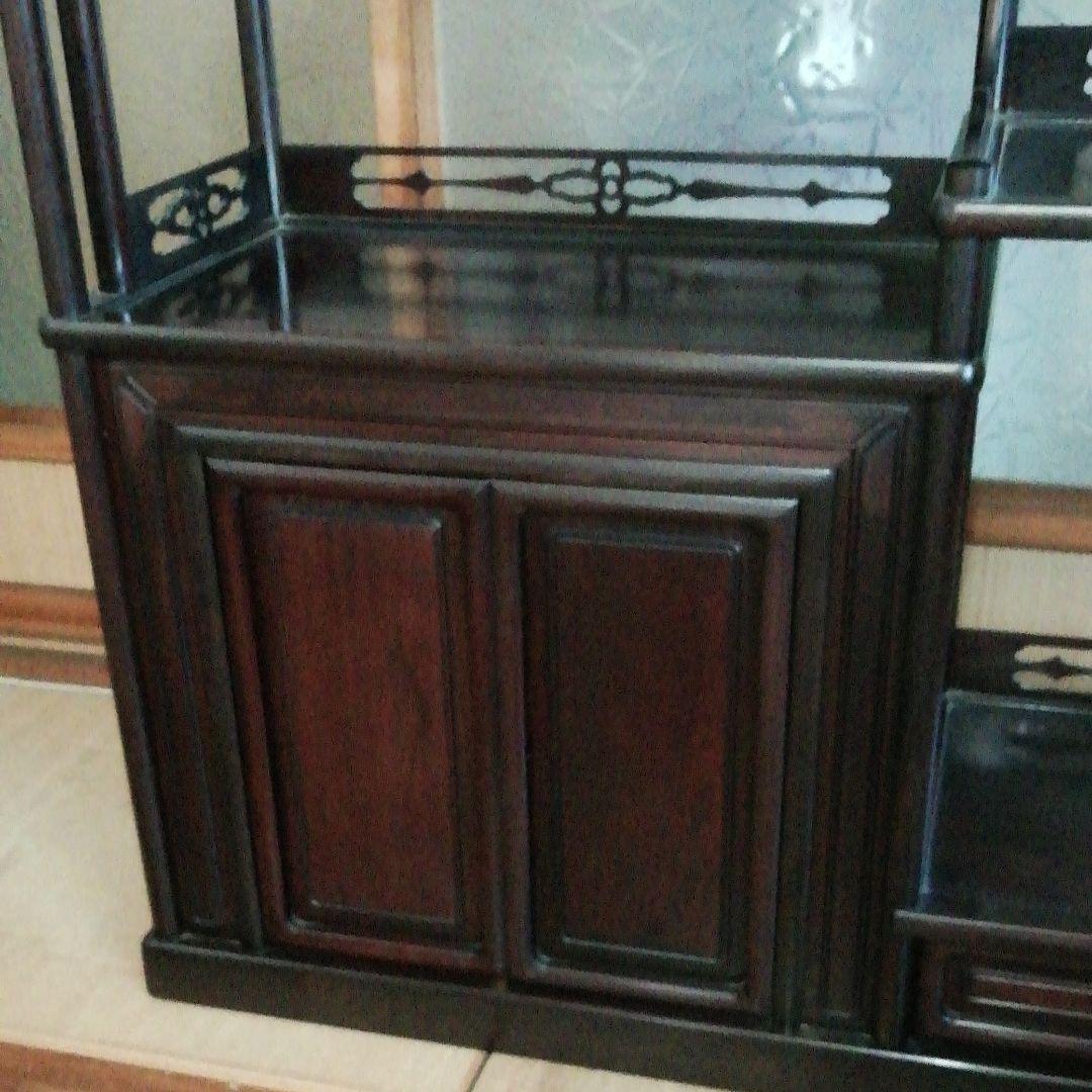 和風アンティーク　唐木　飾り棚　茶箪笥