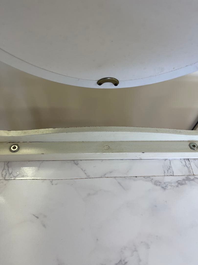 ドレッサー　鏡台　化粧台　大理石柄　昭和レトロ　白　ホワイト　おしゃれ