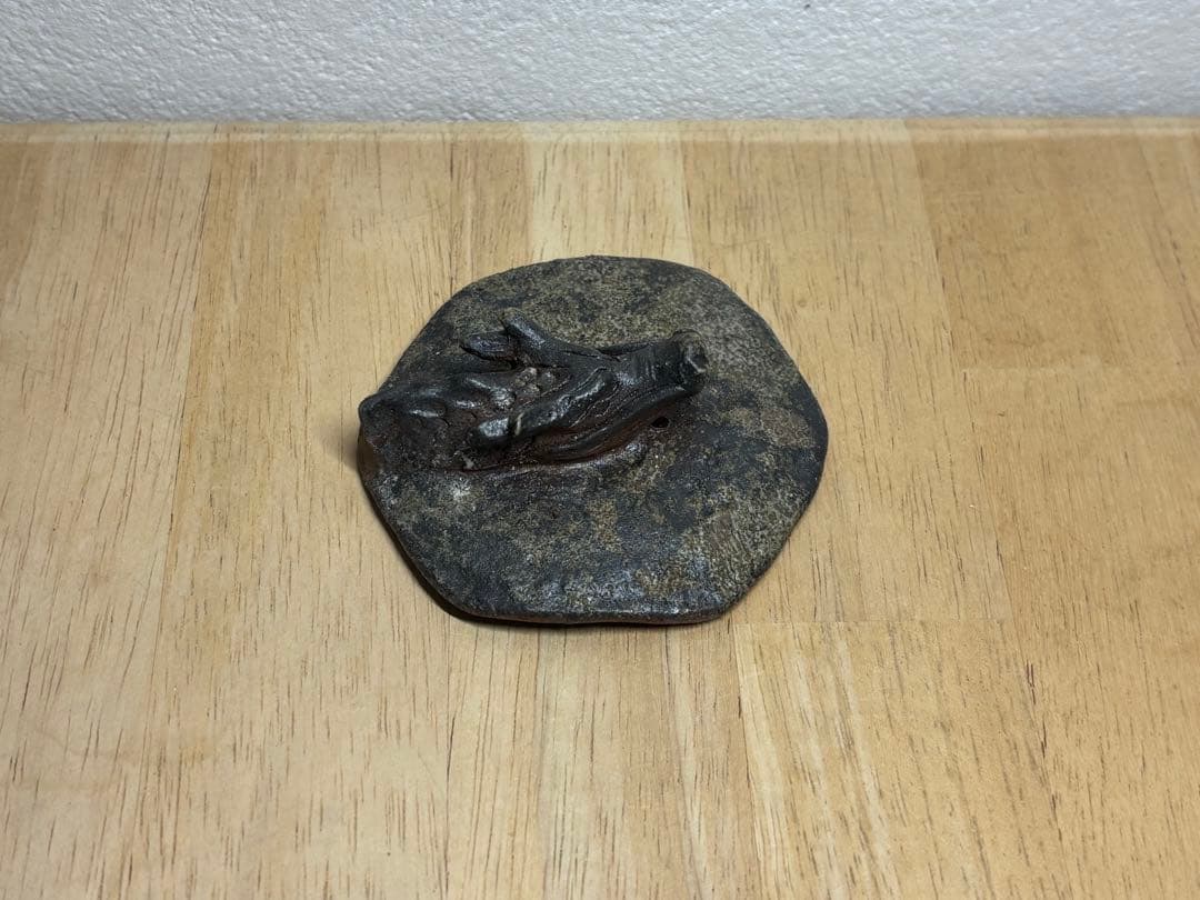 128. 備前焼 宝瓶 登り窯 龍 りゅう 6角 手びねり 急須