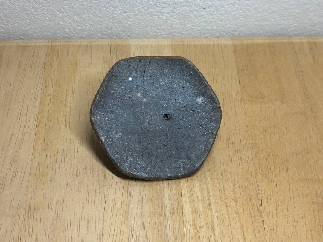 128. 備前焼 宝瓶 登り窯 龍 りゅう 6角 手びねり 急須