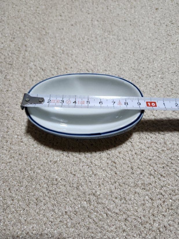 美品　楕円形の皿 大20皿小20皿計40皿セット 白と青の縁取り