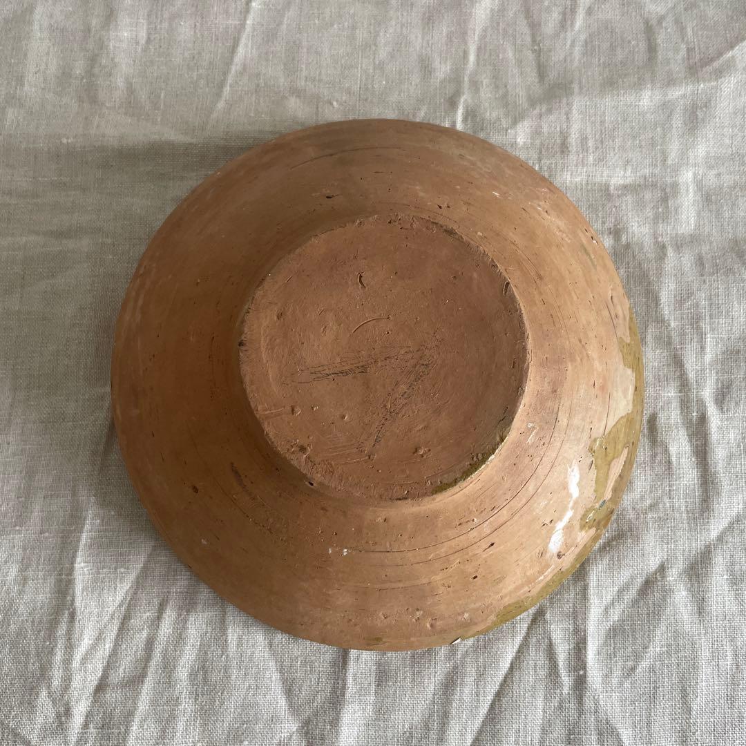 ヴィンテージ　アンティーク　皿　鉢　ボウル　スープ　スリップウェア　マーブル