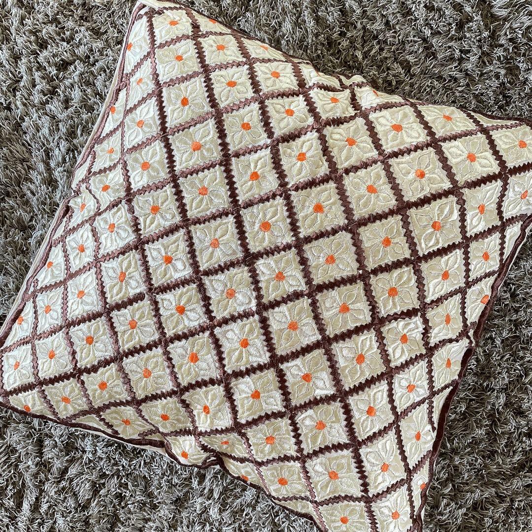 モロッコ製 クッションカバー 約46×47cm