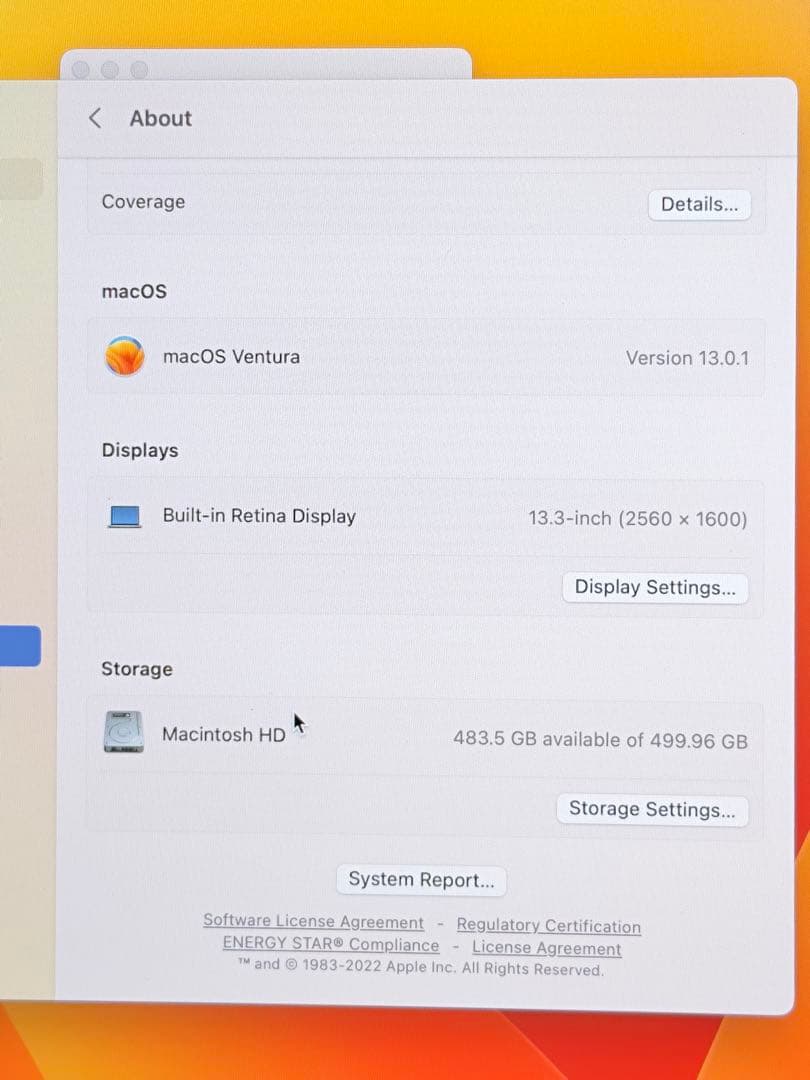 MacBook本体 MacBook Pro 13inch i5 16GB 512GB 2020