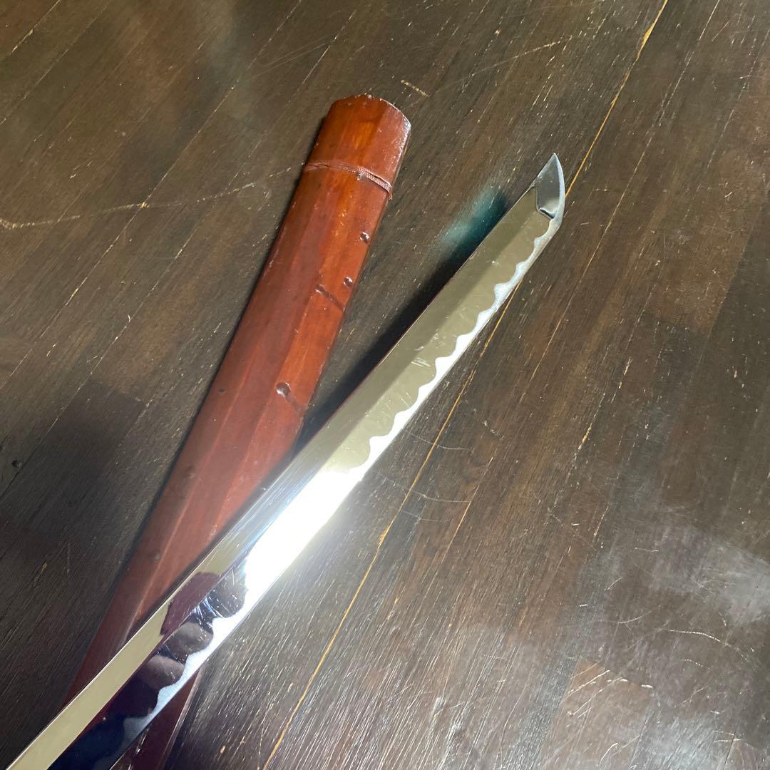 模造刀 白木鞘大刀 茶ニス塗装