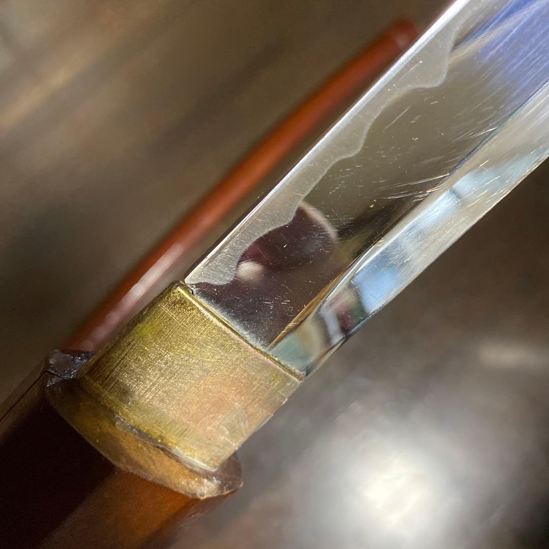 模造刀 白木鞘大刀 茶ニス塗装