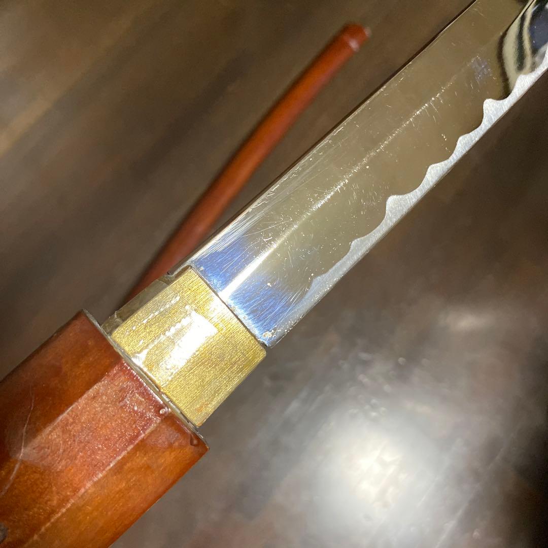 模造刀 白木鞘大刀 茶ニス塗装