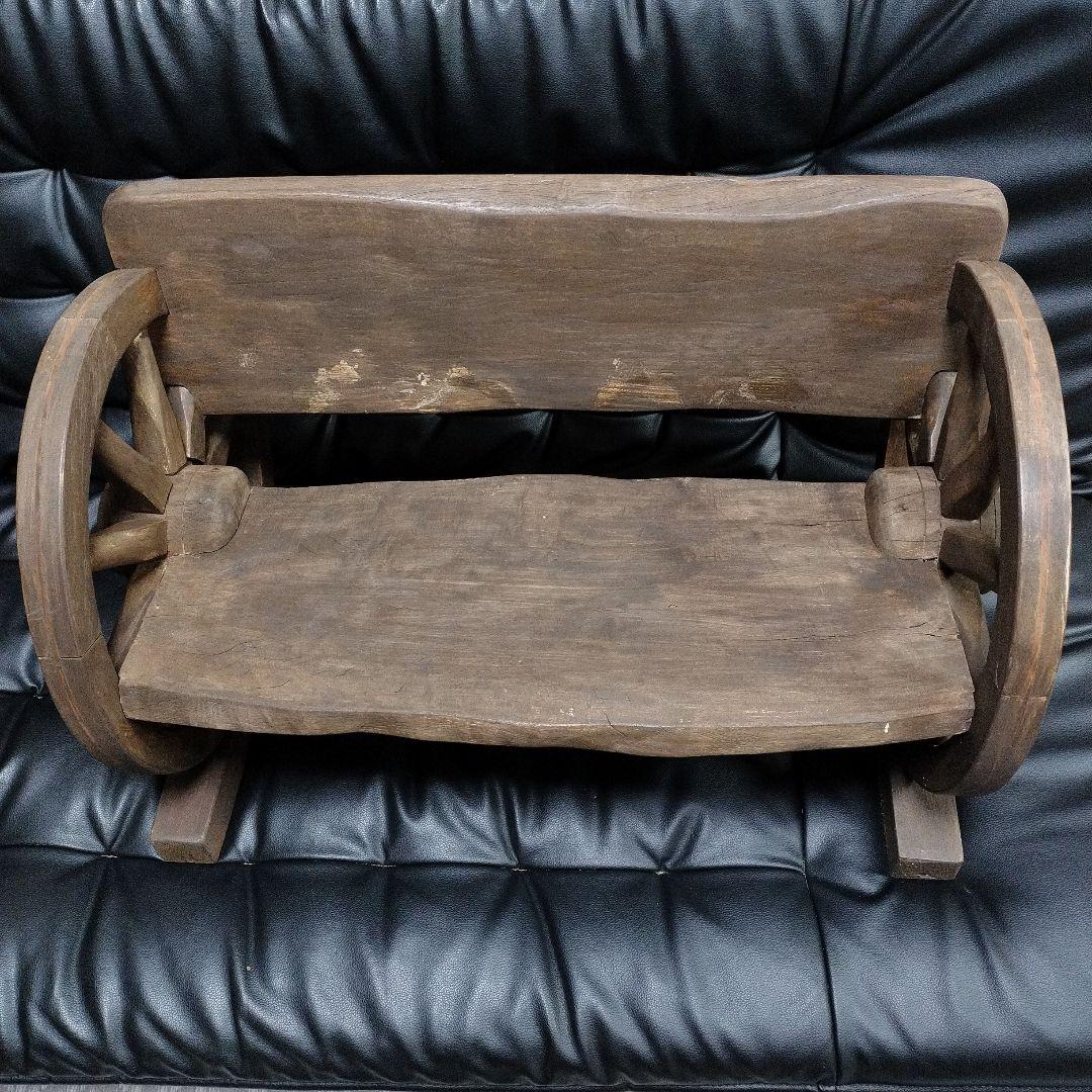 レトロ 車輪 椅子 アンティーク 古材 古道具