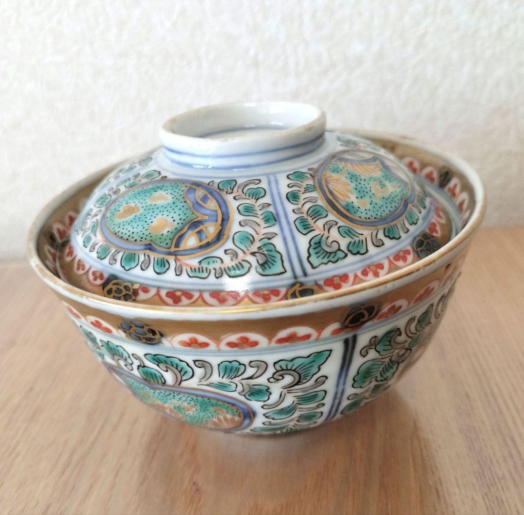 色絵　唐草文なます、小皿、飯碗セット