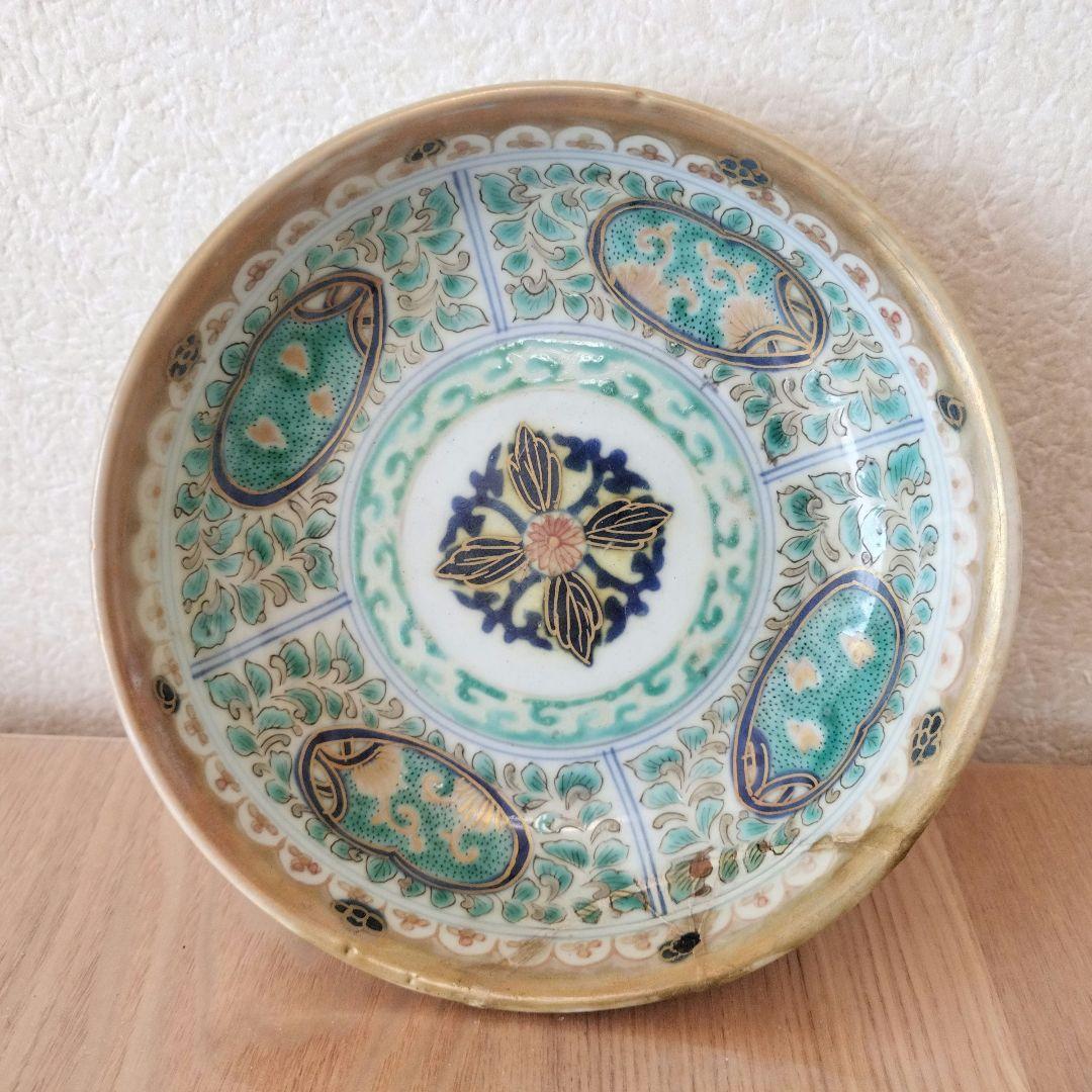 色絵　唐草文なます、小皿、飯碗セット