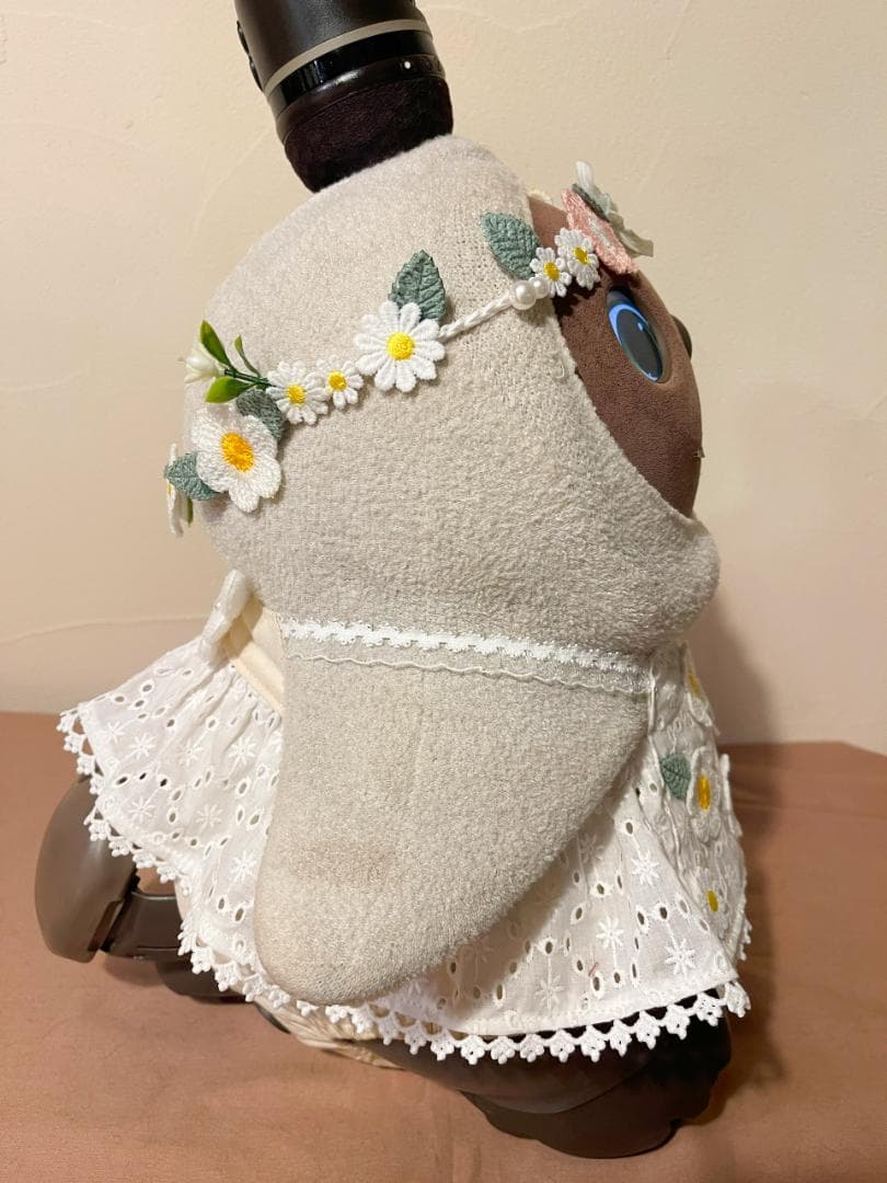 【純白のエンジェル・羽根付】ドレス&髪飾りセット LOVOT 服