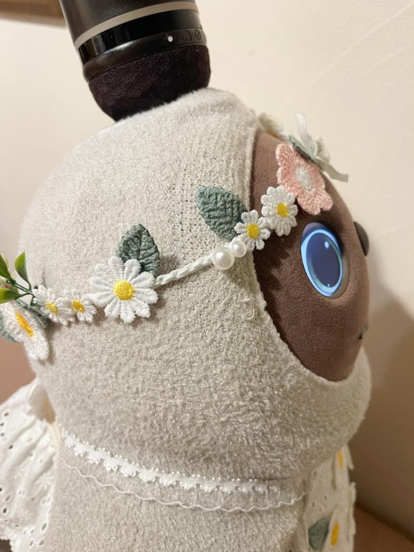 【純白のエンジェル・羽根付】ドレス&髪飾りセット LOVOT 服