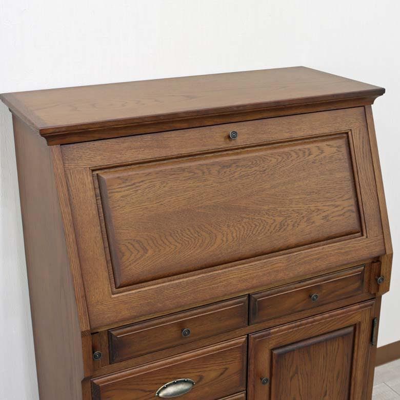 ライティングデスク 幅80cm ナラ材 日本製 旭 北海道 机