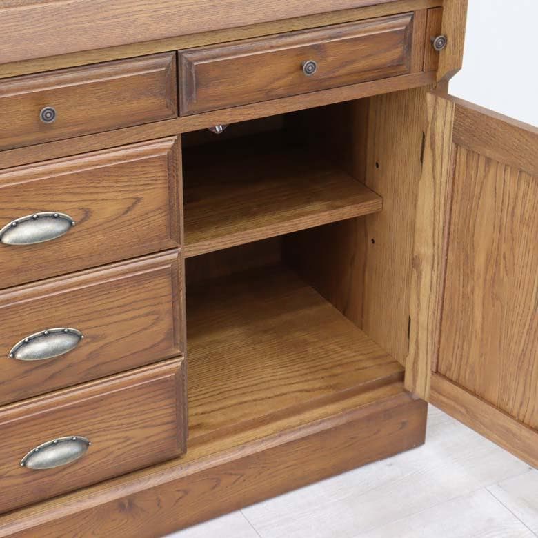 ライティングデスク 幅80cm ナラ材 日本製 旭 北海道 机