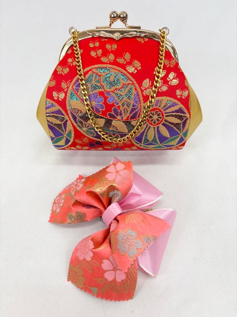 七五三　女の子　はこせこセットS　帯揚げ*しごき付き《子供507》#江戸小もーん