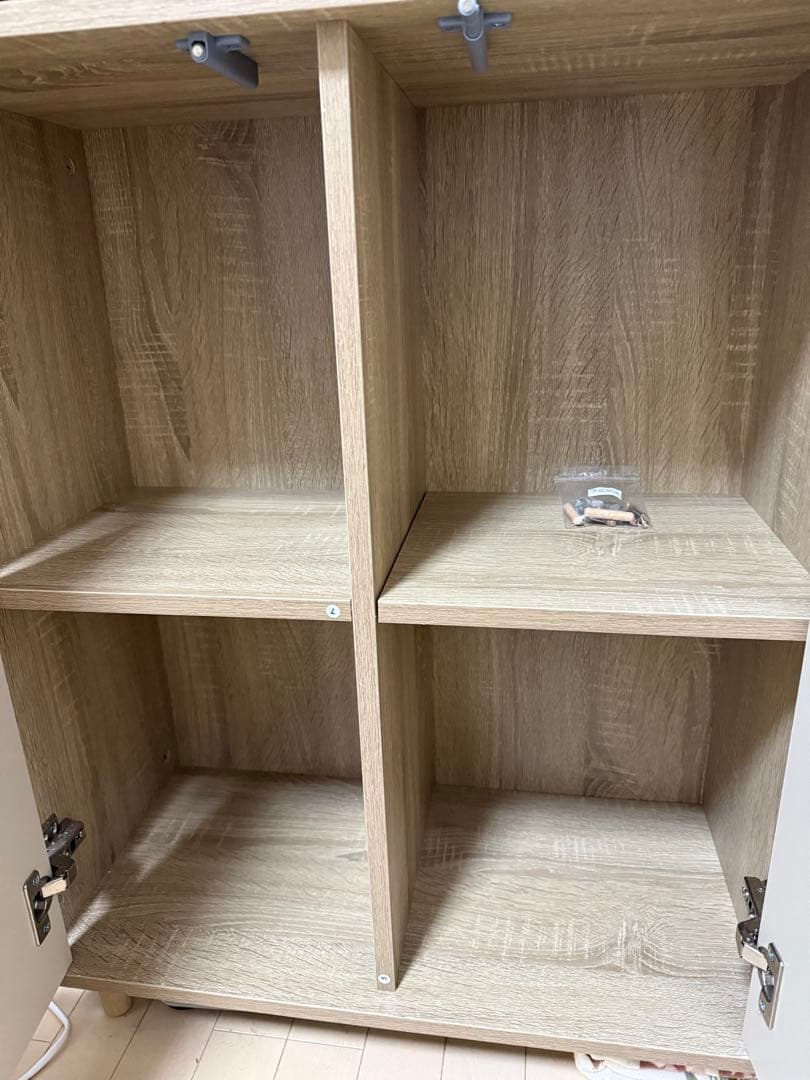 韓国インテリア　バイカラーキャビネット 96cm幅