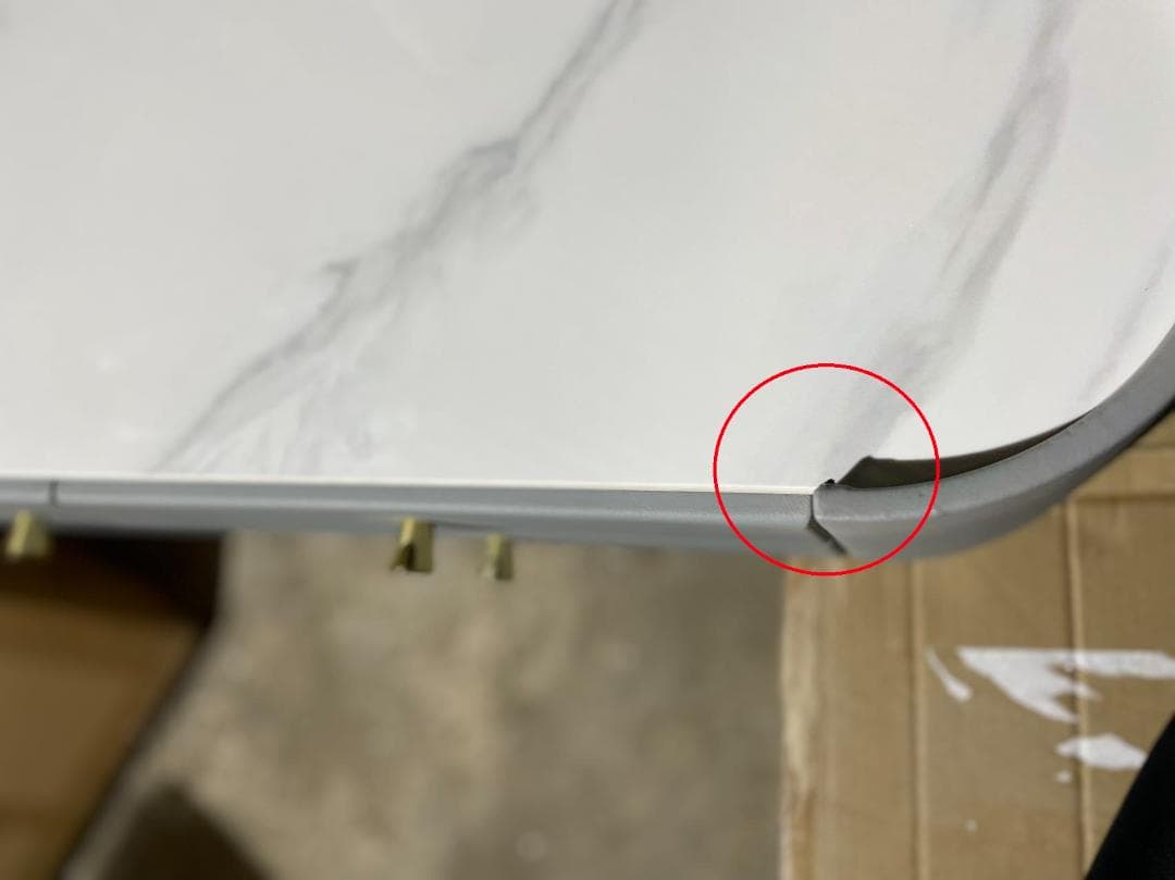 グレーのマーブル調ドレッサーデスクのみ 訳あり品写真をご確認J205-80-47