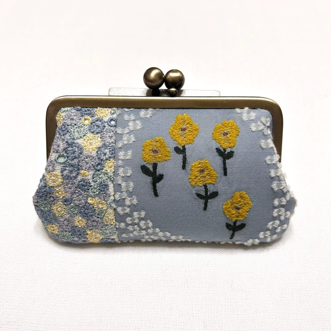 ミナペルホネン　ハンドメイド　がま口　skyful バラード