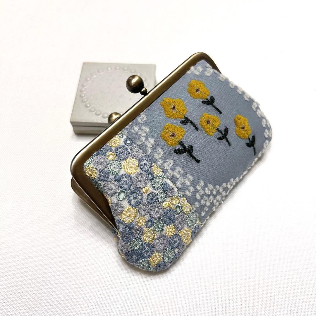 ミナペルホネン　ハンドメイド　がま口　skyful バラード