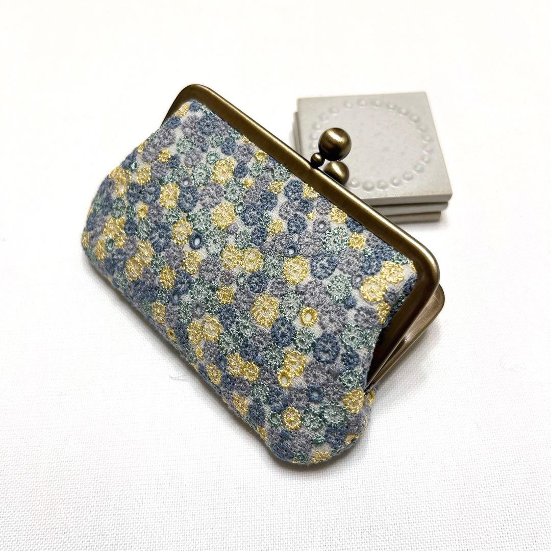 ミナペルホネン　ハンドメイド　がま口　skyful バラード