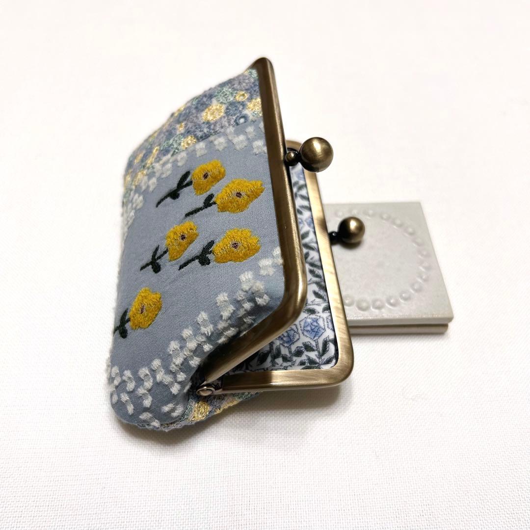ミナペルホネン　ハンドメイド　がま口　skyful バラード