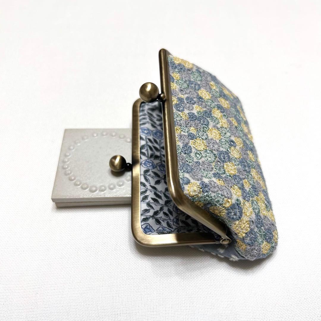 ミナペルホネン　ハンドメイド　がま口　skyful バラード