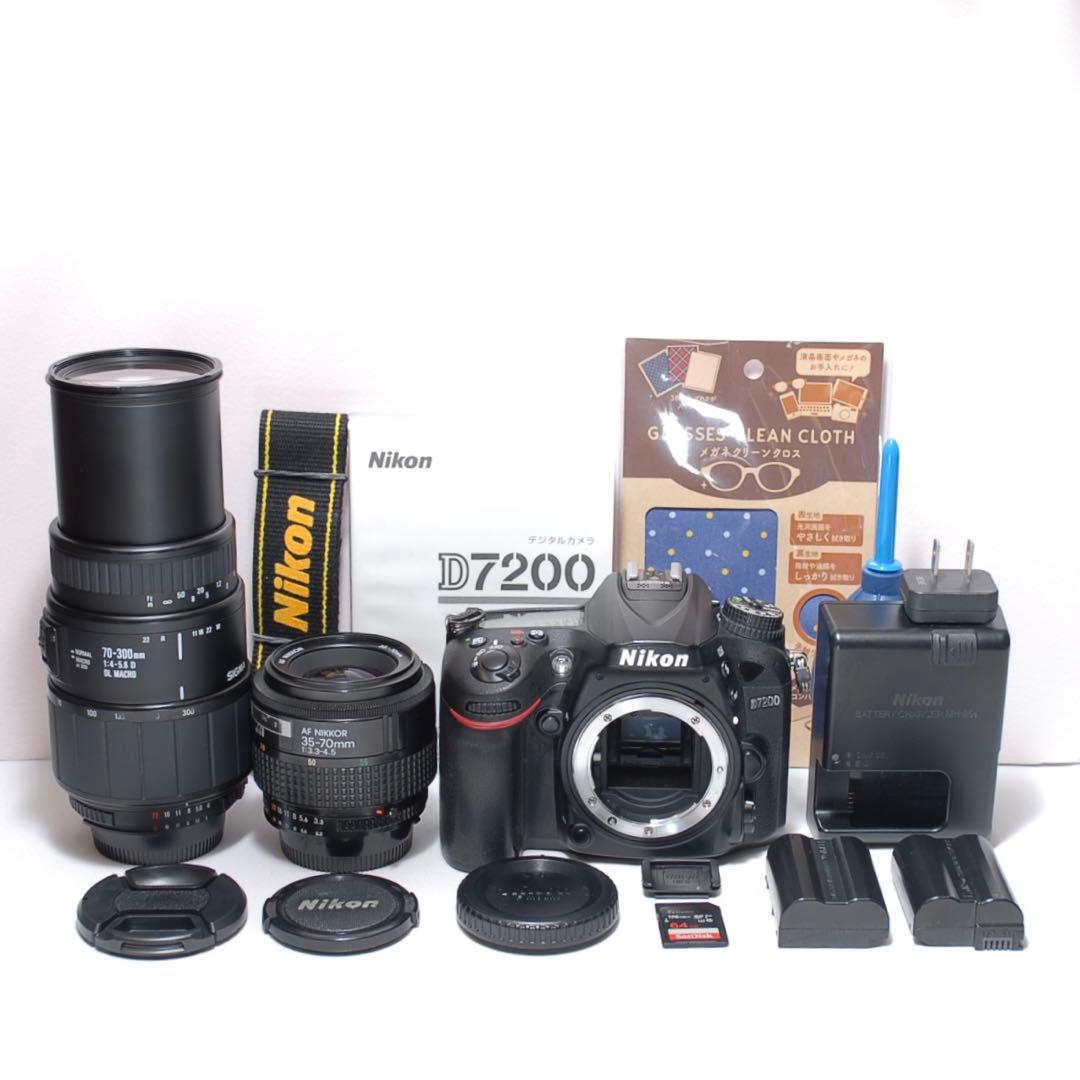 ✨Nikon D7200✨ダブルレンズ✨高速AF &高速連写✨バッテリー2個付
