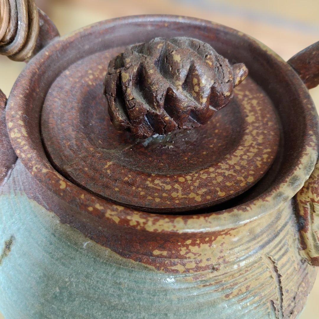 陶器製持ち手付きポット