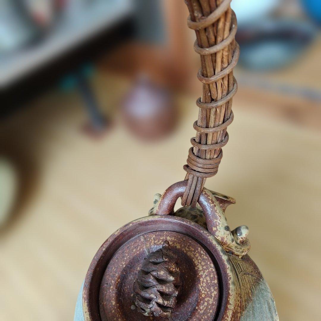 陶器製持ち手付きポット