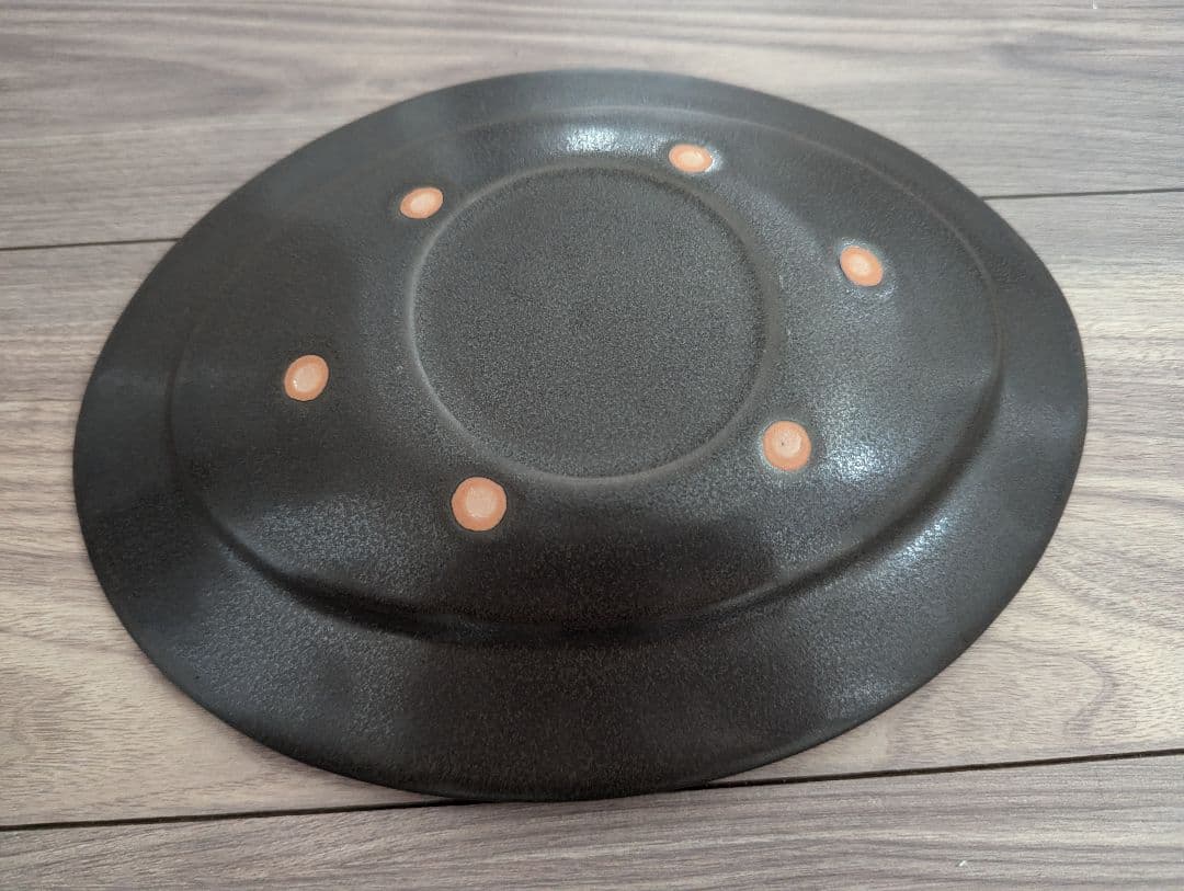 Awabi ware オーバル皿M 黒マット あわびウェア 岡本純一