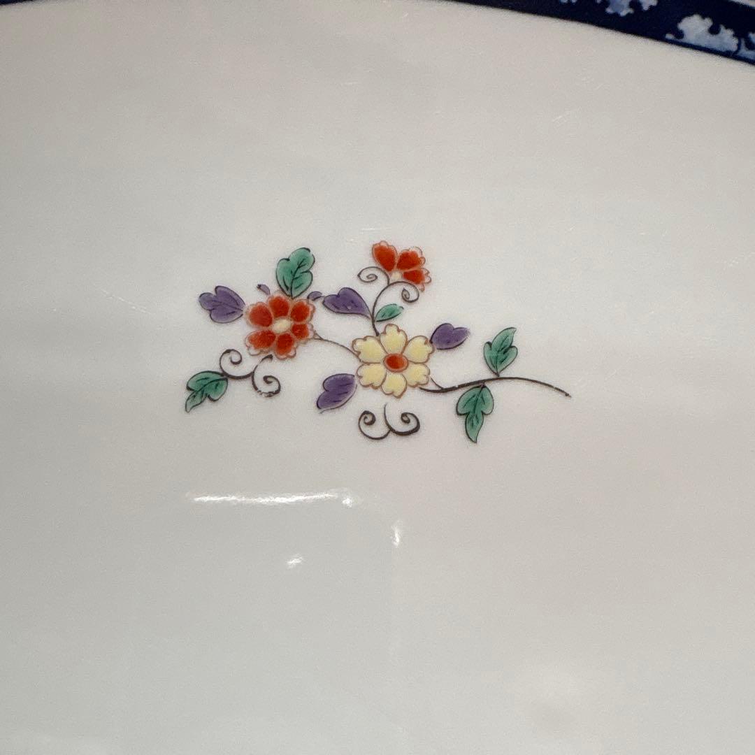 波佐見焼 林九郎窯 金彩 鳳凰絵図 楕円大皿